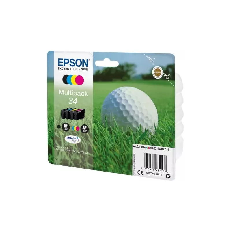 Pack 4 cartouches d'encreEpsonBalle de Golf 34 Standard | MonPC.Store