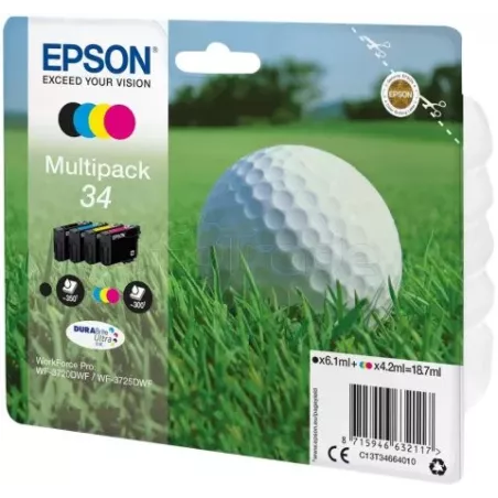 Pack 4 cartouches d'encreEpsonBalle de Golf 34 Standard | MonPC.Store