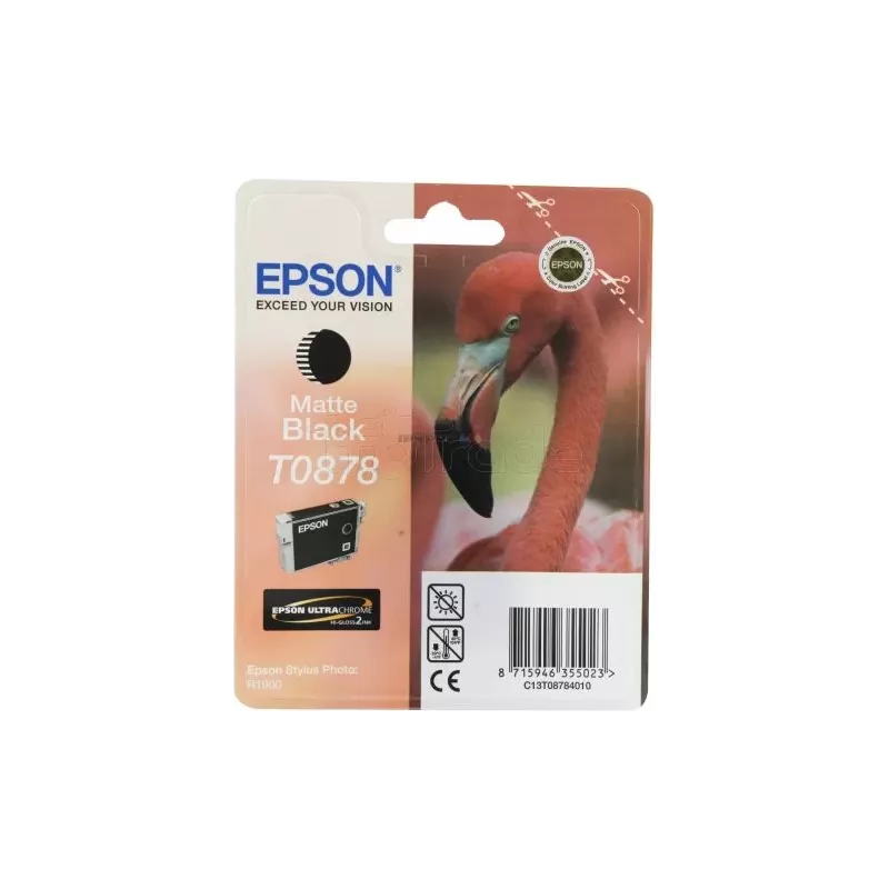 Cartouche d'encreEpsonFlamand Rose T0878 (Noir Mat) | MonPC.Store