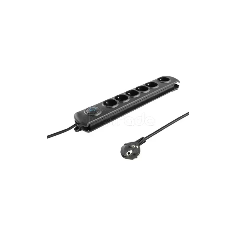 Multiprise 6 prises + Interrupteur 3m (Noir) | MonPC.Store