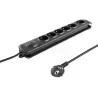 Multiprise 6 prises + Interrupteur 3m (Noir) | MonPC.Store