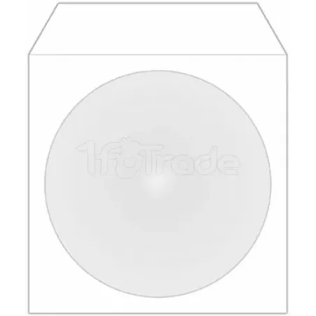 Boite de 100 pochettes papier pour CD/DVD avec fenêtre | MonPC.Store