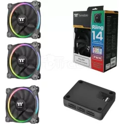 Lot de 3 Ventilateurs de boitierThermaltakeRiing Plus… | MonPC.Store