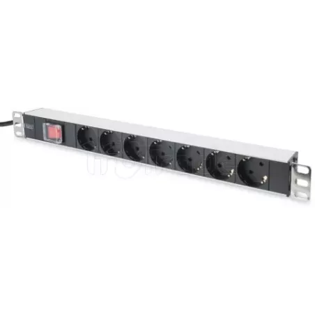 MultipriseDigitus7 prises 2m (Noir) - rackable 19 | MonPC.Store