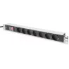 MultipriseDigitus7 prises 2m (Noir) - rackable 19 | MonPC.Store
