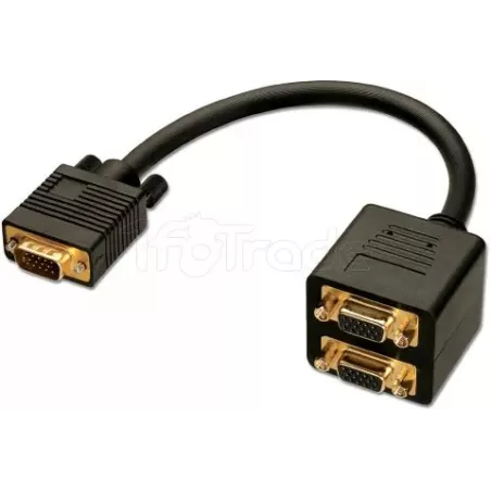 CableLindyVGA Male vers 2 x VGA femelle (Y - doubleur… | MonPC.Store