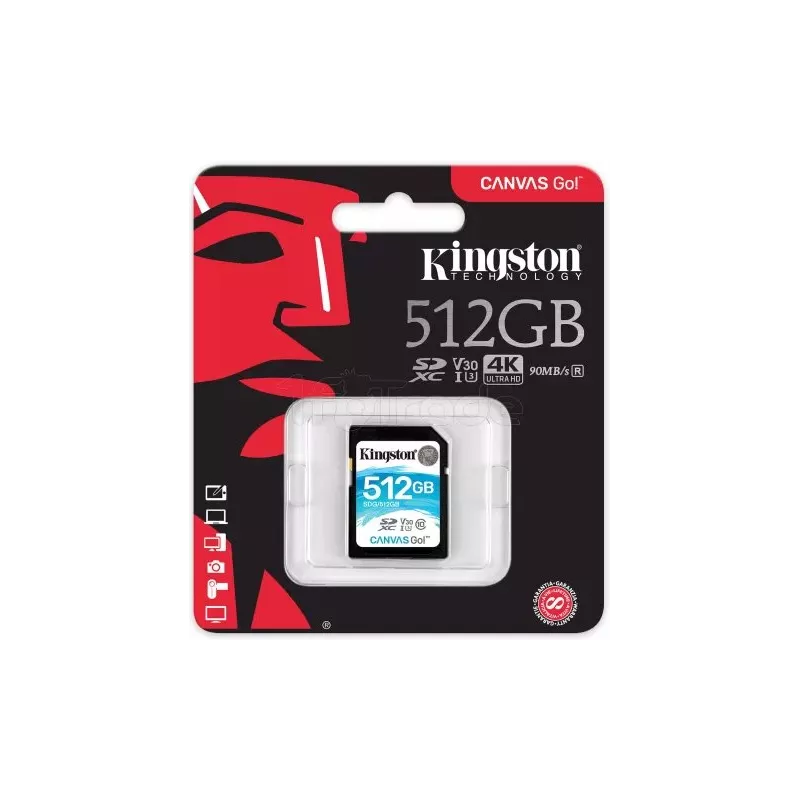 Carte mémoire SDKingstonCanvas Go! - 512Go | MonPC.Store