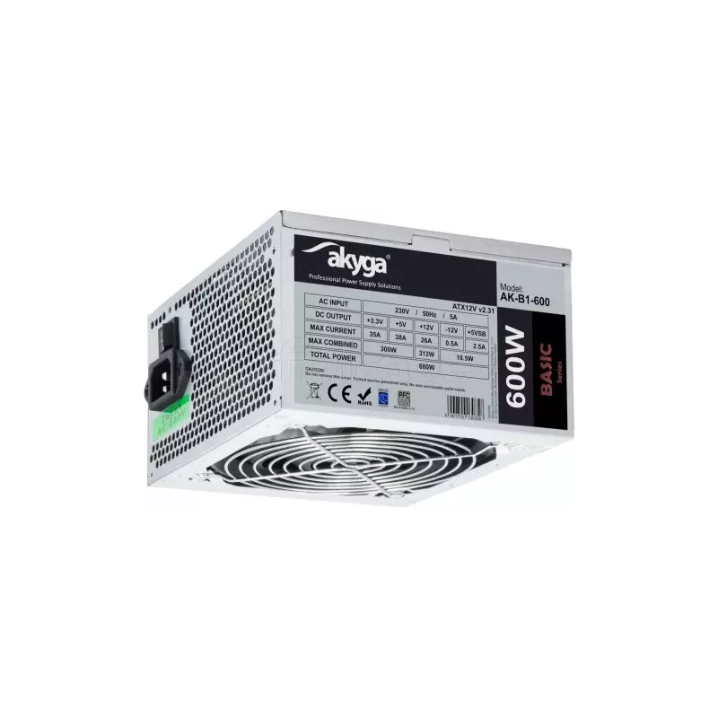 Alimentation ATXAkygaBasic AK-B1- 600W (Gris) | MonPC.Store