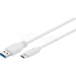 CableGoobayUSB 3.0 Type C - A 1m MM (Blanc) | MonPC.Store