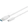 CableGoobayUSB 3.0 Type C - A 1m MM (Blanc) | MonPC.Store