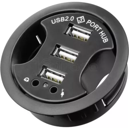 Hub USB 2.0 encastrableGoobay- 3 ports | MonPC.Store