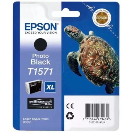 Cartouche d'encreEpsonTortue T1571 XL (Noir Photo) | MonPC.Store