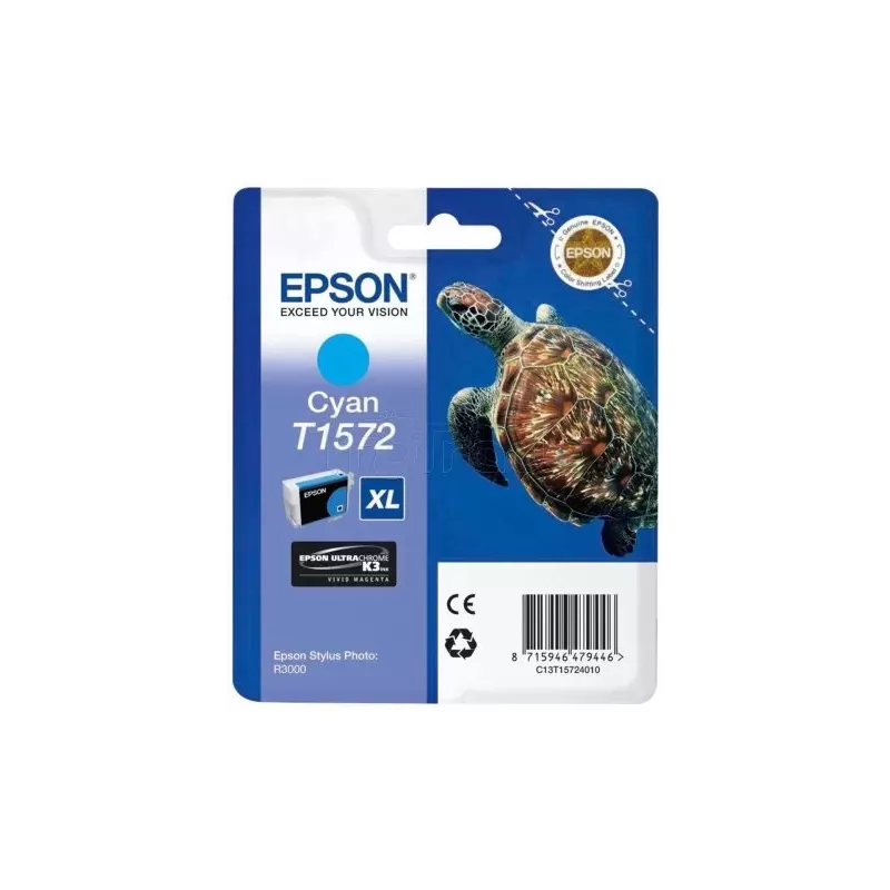 Cartouche d'encreEpsonTortue T1572 XL (Cyan) | MonPC.Store