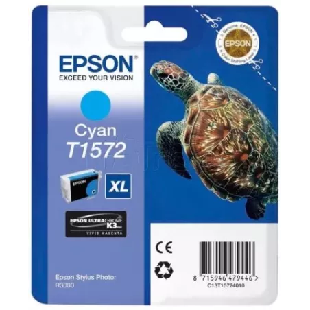 Cartouche d'encreEpsonTortue T1572 XL (Cyan) | MonPC.Store