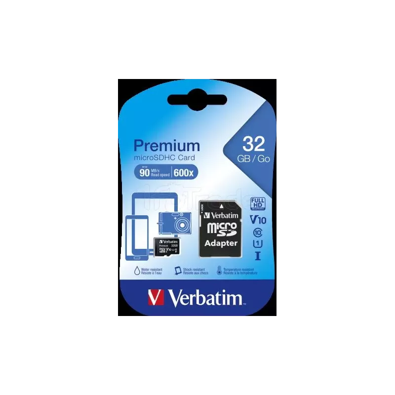 Carte mémoire Micro SDVerbatimPremium - 32Go avec… | MonPC.Store