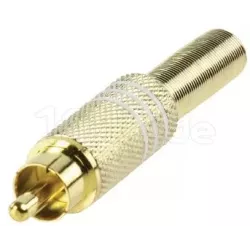 Connecteur RCA Male à souder Métal Or/Blanc | MonPC.Store