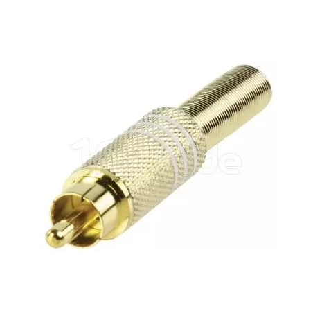 Connecteur RCA Male à souder Métal Or/Blanc | MonPC.Store