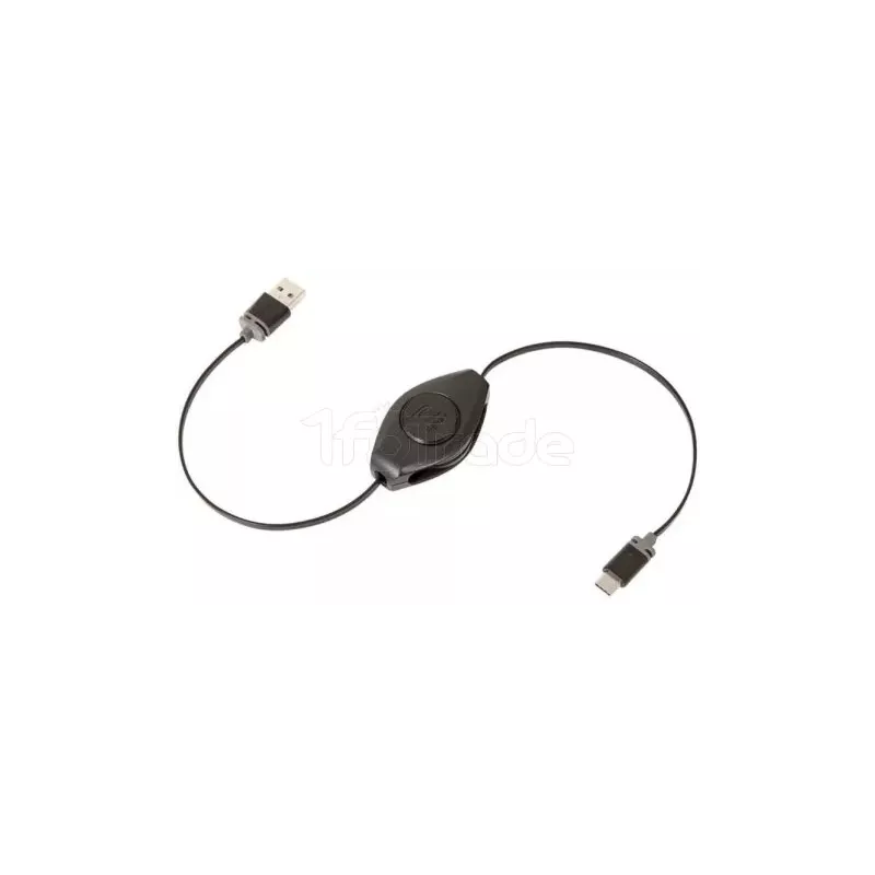 Cable USB 2.0 rétractableRetrakvers USB Type C (Noir) | MonPC.Store