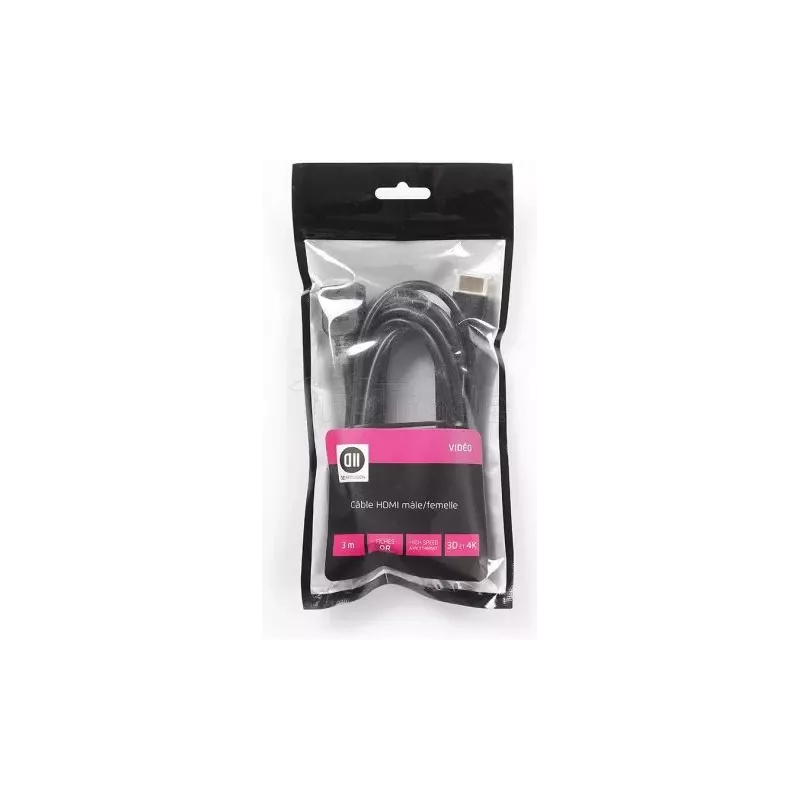 Rallonge Câble HDMID2 DiffusionM/F 3m (Noir) | MonPC.Store