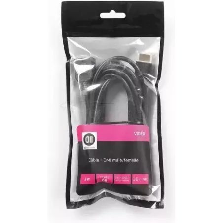 Rallonge Câble HDMID2 DiffusionM/F 3m (Noir) | MonPC.Store
