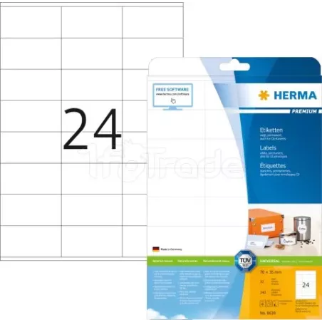 Lot de 10 feuilles Étiquette multi-usage Herma 70x36mm… | MonPC.Store