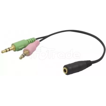 Cable Adaptateur Jack 3"1/2 F vers 2x Jack 3"1/2 M… | MonPC.Store