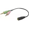 Cable Adaptateur Jack 3"1/2 F vers 2x Jack 3"1/2 M… | MonPC.Store