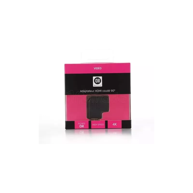 Adaptateur HDMID2 DiffusionCoudé à 90° (Noir) | MonPC.Store