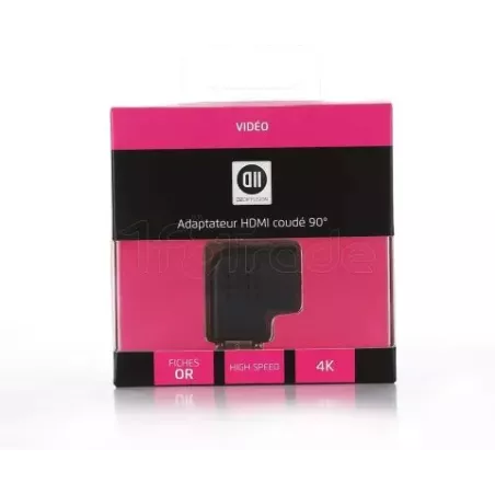 Adaptateur HDMID2 DiffusionCoudé à 90° (Noir) | MonPC.Store