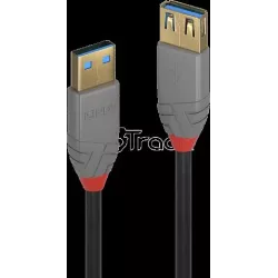 Rallonge USB 3.0Lindy- 3m M/F (Gris) | MonPC.Store