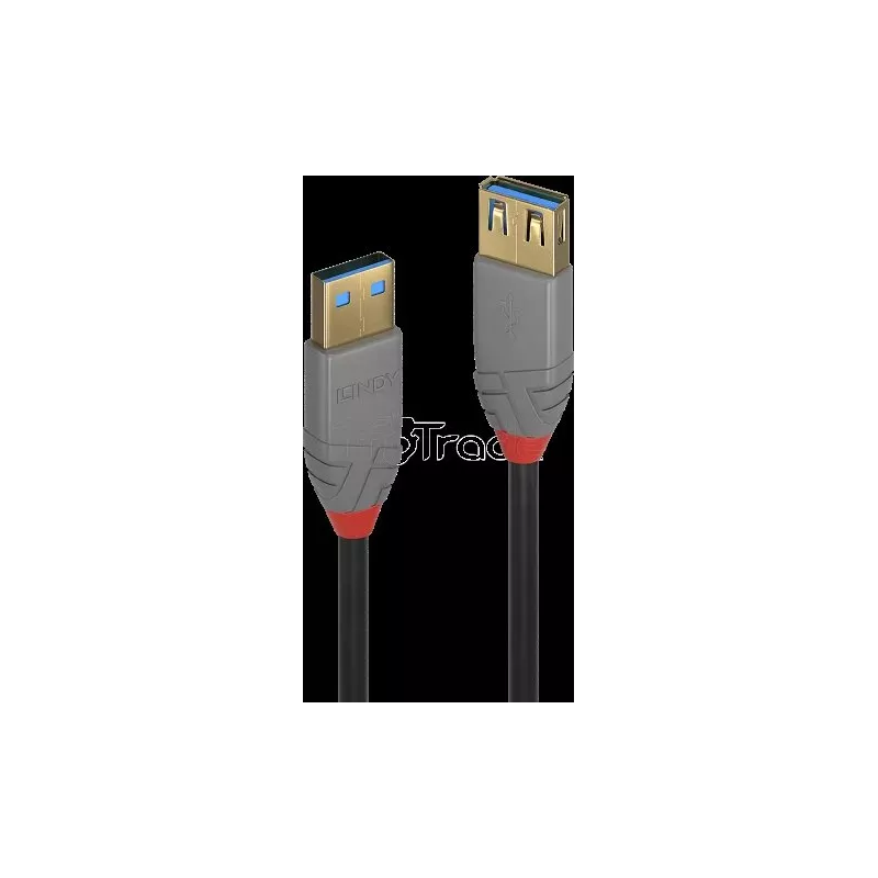 Rallonge USB 3.0Lindy- 3m M/F (Gris) | MonPC.Store