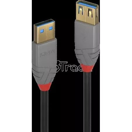 Rallonge USB 3.0Lindy- 3m M/F (Gris) | MonPC.Store