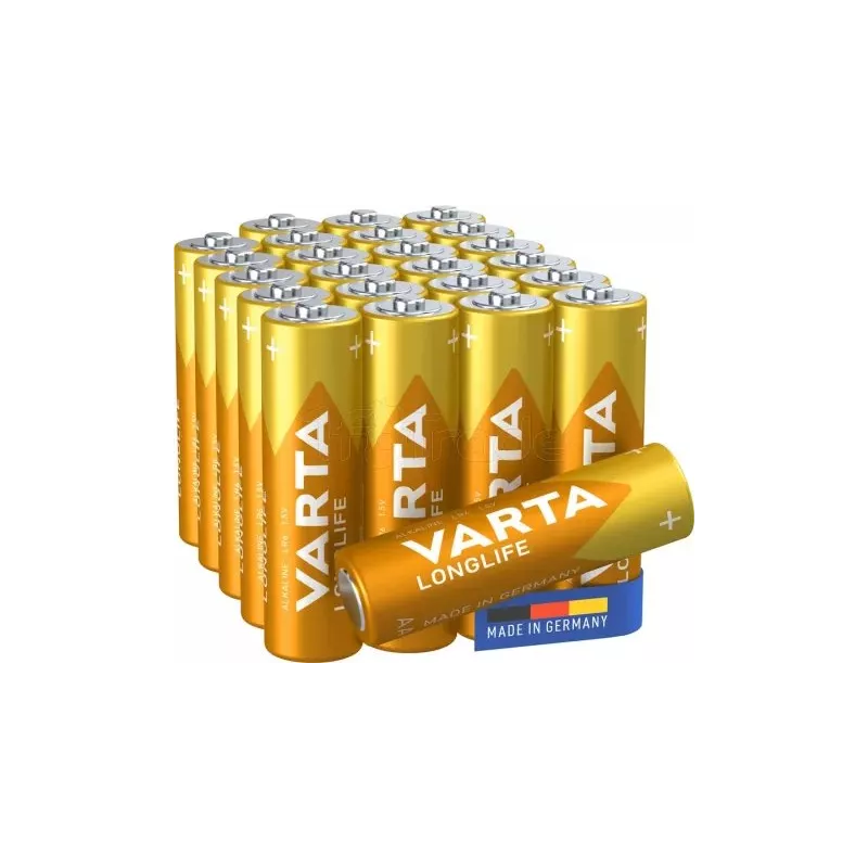 Lot de 24 piles AlcalineVartaLonglifetype AA (LR6) 1,5V | MonPC.Store