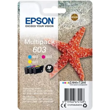 Pack 3 cartouches d'encreEpsonEtoile de mer 603(3… | MonPC.Store
