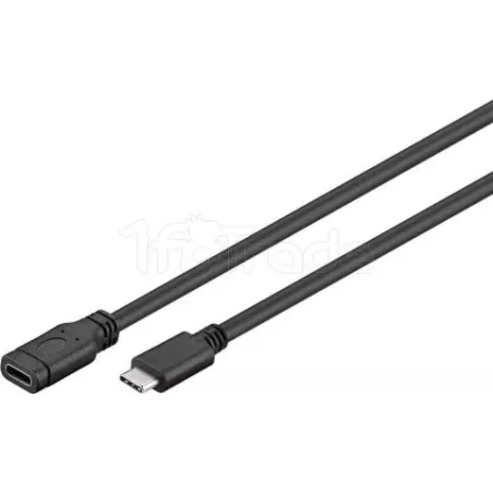 Rallonge USB Type C 3.1Goobay- 1m M/F (Noir) | MonPC.Store