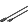 Rallonge USB Type C 3.1Goobay- 1m M/F (Noir) | MonPC.Store