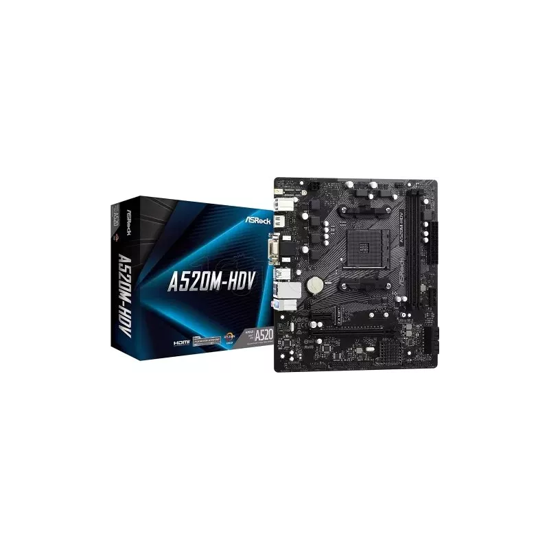Carte MèreASRockA520M-HDV(AM4) Micro-ATX | MonPC.Store