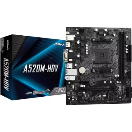Carte MèreASRockA520M-HDV(AM4) Micro-ATX | MonPC.Store