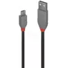 CableLindyUSB 2.0 type A - Micro B M/M 2m (Gris) | MonPC.Store
