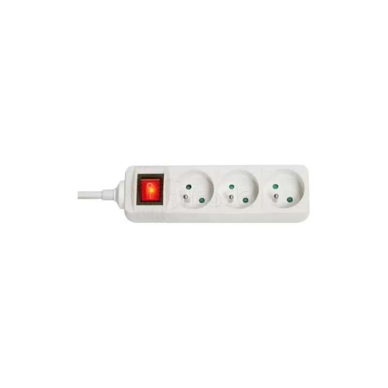 Multiprise 3 prisesLindy+ Interrupteur 1.50m (Blanc) | MonPC.Store