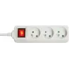 Multiprise 3 prisesLindy+ Interrupteur 1.50m (Blanc) | MonPC.Store