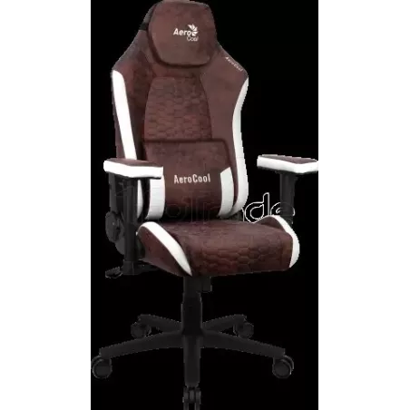FauteuilAeroCoolCrownAeroSuede (Marron/Blanc) | MonPC.Store
