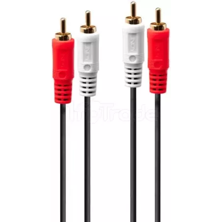 Cable AudioLindy2x RCA vers 2x RCA 10m (Noir) | MonPC.Store