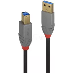 CableLindyUSB 3.0 type A - B M/M 3m (Gris/Noir) | MonPC.Store