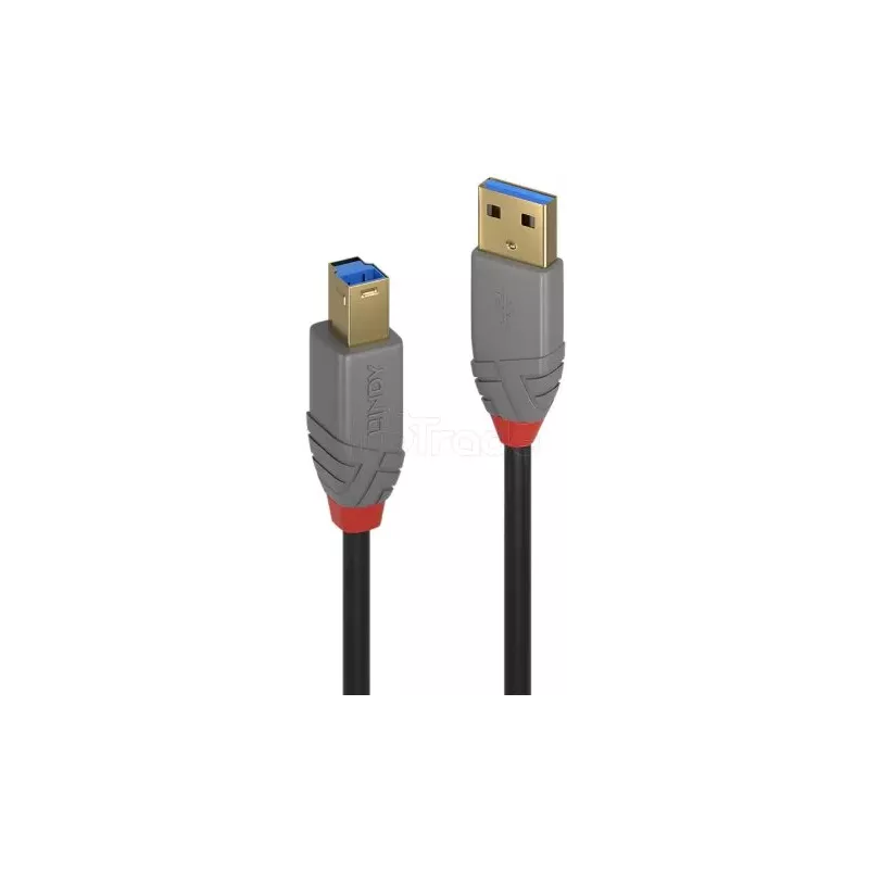 CableLindyUSB 3.0 type A - B M/M 3m (Gris/Noir) | MonPC.Store