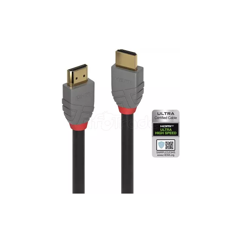 Câble HDMI 2.1Lindy2m M/M (Noir/Gris) | MonPC.Store