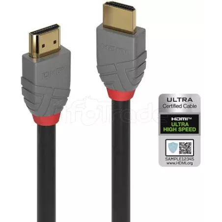 Câble HDMI 2.1Lindy2m M/M (Noir/Gris) | MonPC.Store