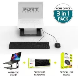 Pack Télétravail 3en1 (Clavier/Souris/Support) Port… | MonPC.Store