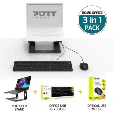 Pack Télétravail 3en1 (Clavier/Souris/Support) Port… | MonPC.Store