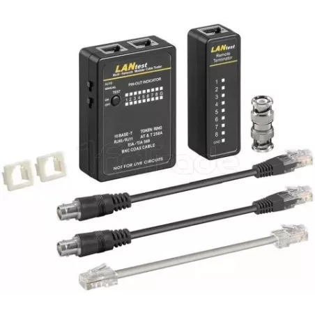 Testeur de Cables RJ45, RJ11, RJ12Goobay | MonPC.Store
